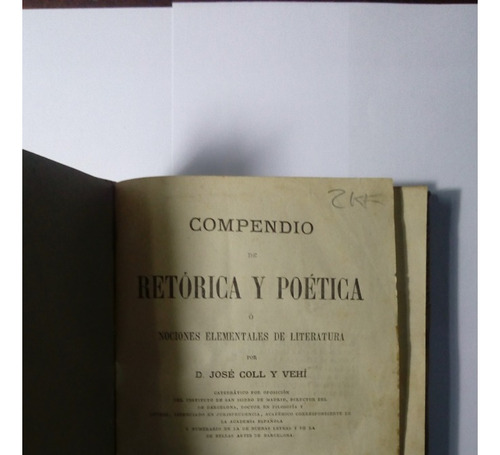 Libro Compendio De Retórica Y Poética