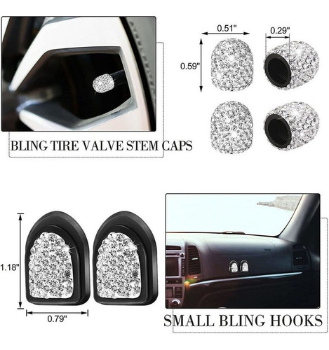 * Juego De Decoración De Coche For Mujer Bling Bling, 20