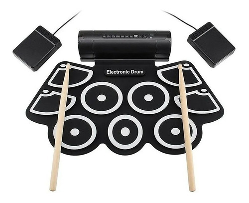 Bateria Electronica Musical Flexible 9 Pads Pedal + Parlante