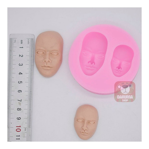 Molde Silicona 2 Caras Rostro Porcelana Fondant Belgrano