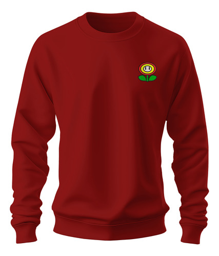 Sudadera Sweater Bordada Planta Flor De Fuego Video Juego