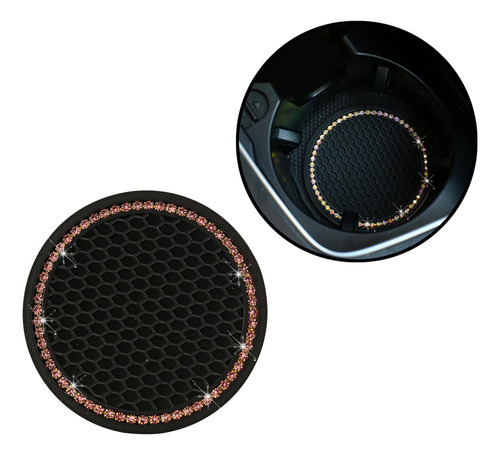 6 Universal Vehicle Auto Cup Holder Insert Cristal Rosa