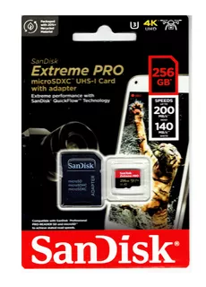 Tarjeta De Memoria Sandisk Microsd Extreme Pro 256gb