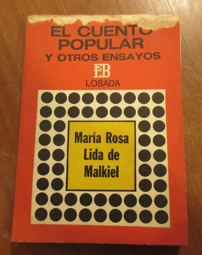 Libro Cuento Popular Y Otros Ensayos Maria Rosa Lida Malkiel