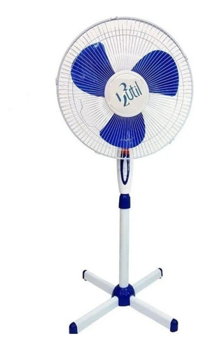 Ventilador de pé 123Útil EL5 branco com 3 pás cor  azul, 40 cm de diâmetro 127 V