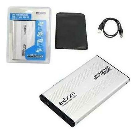 Case Hd Externo Notebook Sata 2.5 Usb Gaveta Alumínio Slim