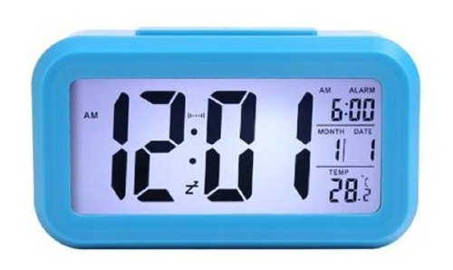Reloj de mesa digital MS Reloj color celeste