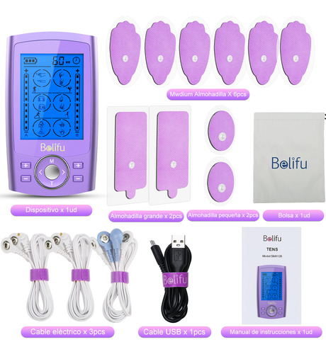 Electroestimulador Muscular Ten Ems Fisioterapia Recargable