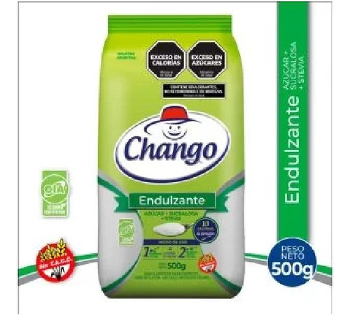 Azucar Chango Bajas Calorias 500 Grs X 15 Unidades