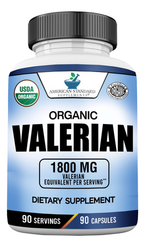 American Standard Supplements Valeriana Organica De 1800 Mg