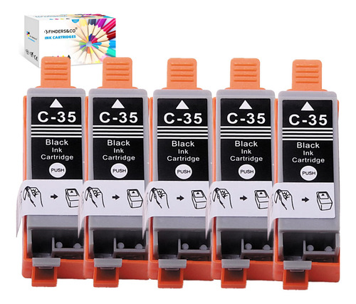 Cartuchos De Tinta Pgi35 Negros Para Canon Pixma Pack 5u