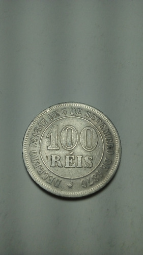 Moeda 100 Réis 1881 - Império