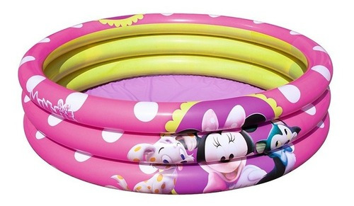 Pileta Inflable Minnie 102 X 25 Cm Bebe 3 Anillos 91060 Edu