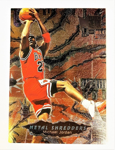 Michael Jordan De Chicago Bulls Nba Tarjeta Metal Shredders