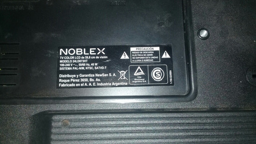 Repuestos De Tv Noblex 24ld873ht. Placa Main, Etc.