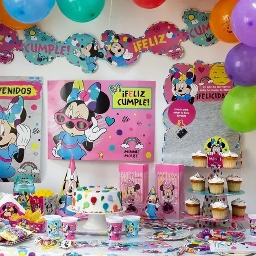 No hay descripción de la foto disponible.  Fiesta minnie decoracion,  Decoracion fiesta de minnie, Decoracion cumpleaños minnie