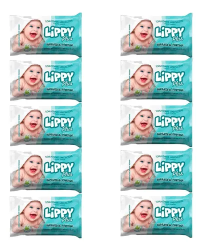 Kit 10 Pacotes Toalha Umedecida Lippy (500 Toalhas)