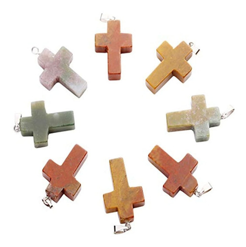 Imagen 6 de 7 de Dijes Y Medallas Colgante Con Forma De Cruz De Cristal