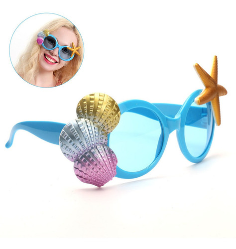 Imagen 8 de 8 de Gafas De Sol Para Fiestas Tropicales, Diseño De Concha De Ma