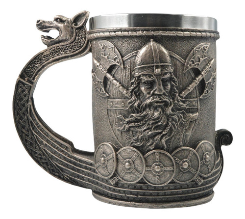 Jarra De Cerveza Norse Viking Runes Pirate Con Línea De Acer