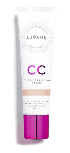 Crema Correctora De Color Lumene Cc Con Spf 20, Media, 1 Onz