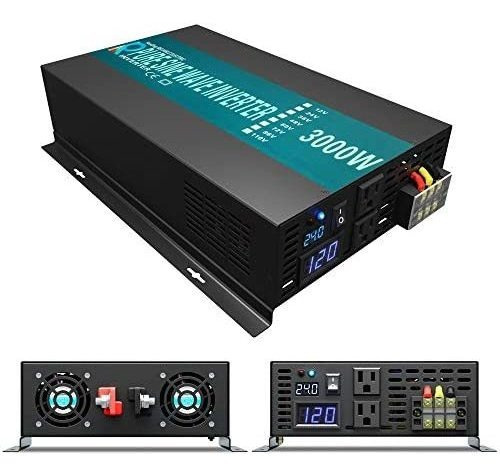 Inversor De Onda Wzrelb 3000watt 24 V Cc A 120 V Ac -negro Brand Wzrelb