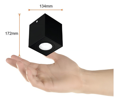 Lámpara Spot Led Interior Tecnolite 10YSNLED010MV30N Asterope 10 W Luz Cálida Color Negro