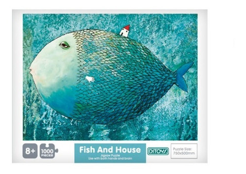 Rompecabeza Puzzle Ditoys Fish And House 1000 Piezas 