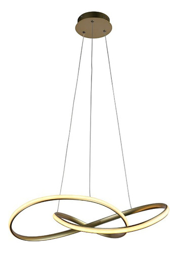 Pendente Atom Dourado 63cm 36w 3000k Led - Hm019g - Bella