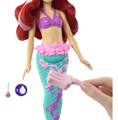 Muñeca Princesa Disney Ariel Cabello C/ Cambios De Color