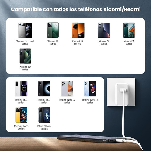 Gytuiv 2pcs 67w Xiaomi Super Fast Charging Tipoc 2pcs 1m Cable Para Xiaomi 11 Ultra/11 Pro/civi 1s Xiaomi 12/12x Xiaomi Note10pro Redmi Note11pro/11tpro/ Pro+/11e Redmi K50/k50pro/k40 K50pro/k40s
