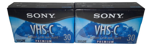 Lote De 2 Videocassette Vhs-c Sony Premium Vhsc 30 Min