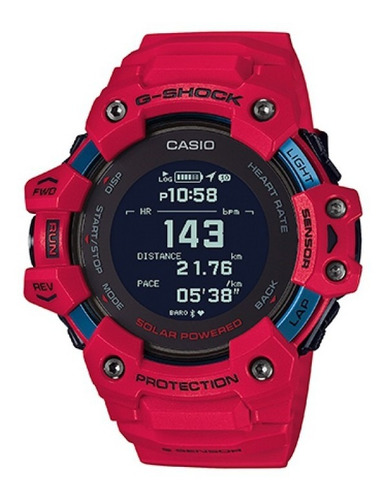 Reloj G-shock Gbd-h1000-4dr Hombre 100% Original Color de la correa Rojo Color del fondo Azul