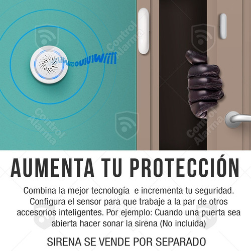 Wifi 3 En Uno Alarma Sirena Inteligente Temperatura Humedad Alexa Google Alerta Seguridad Via App Celular Negocio Casa