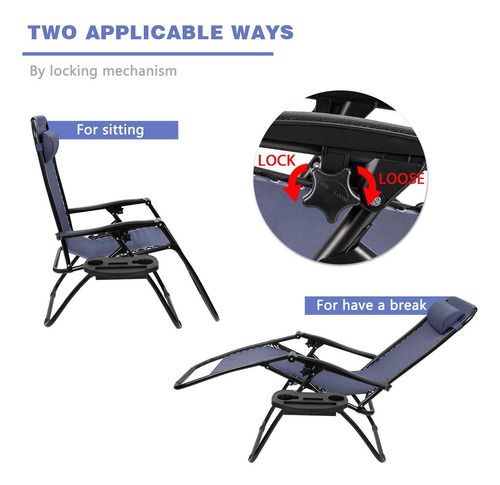 Homall Silla/camastro De Gravedad Cero Ajustable Y Plegable