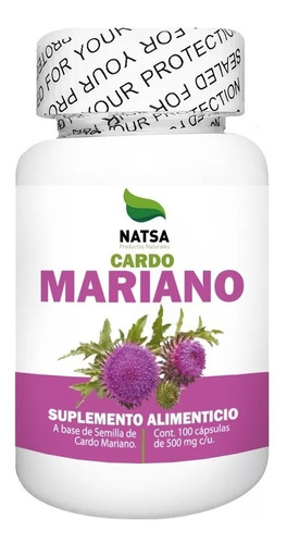 Suplemento Alimenticio De Cardo Mariano Natsa 100 Cápsulas