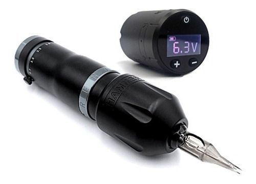 Imagen 1 de 4 de Kit De Tatuaje Adrenalink Gama. Máquina + Fuente Inalámbrica