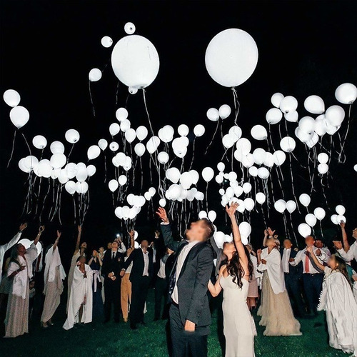 Imagen 2 de 5 de 5 Capsulas Luz Led Blanco Frio P/ Globos Cotillon Luces