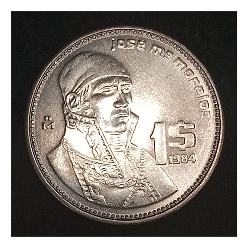 México 1 Peso 1984 Sin Circular Km 496 Morelos