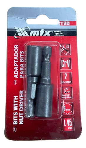 Adaptador Magnetico Para Bits 2pçs 6mm Crv - Mtx