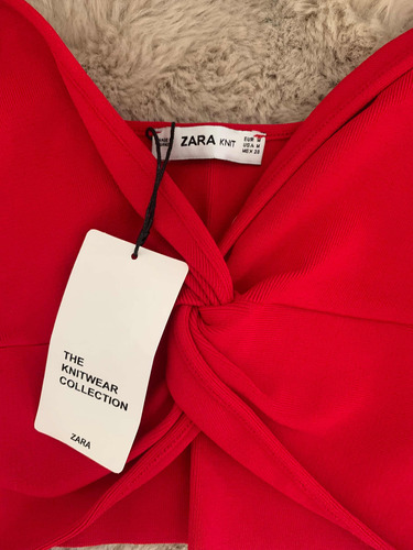 Musculosa Top Zara Rojo Hermoso Con Etiqueta