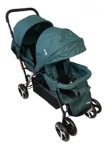 Comprar Carriola Gemelos Trendy Kids Color Verde chasis Negro