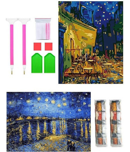 Van Gogh Diy Diamond Painting Dotz Kit De 2 Piezas