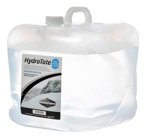 Galão Água Hydro Tote  Seachem Dobrável 20 Lt Aquário Viagem