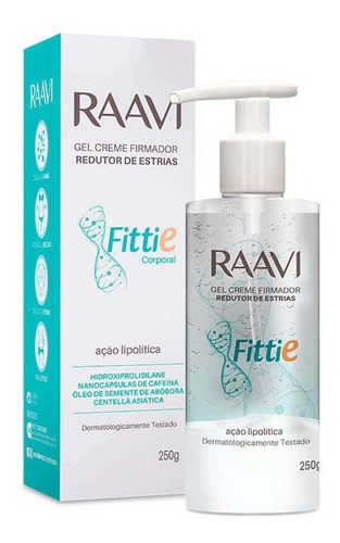 Gel Creme Firmador Fittie Redutor Raavi 250g Tipo De Embalagem Frasco 250g Fragrância Suave Tipos De Pele Estrias E Gordura Localizada