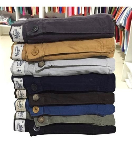 Pantalón De Gabardina De Hombre Corte Chino Varios Colores