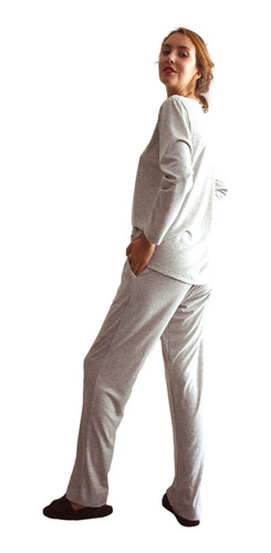 Imagen 3 de 6 de Pijama Anna Jelue Dama Invierno Pantalon Y Remera Morley