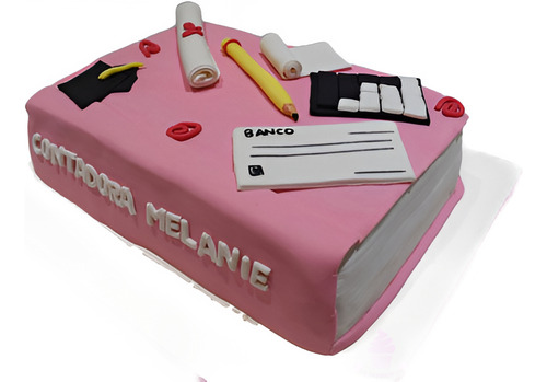 Torta Libro Egreso Graduacion Contador Contadora