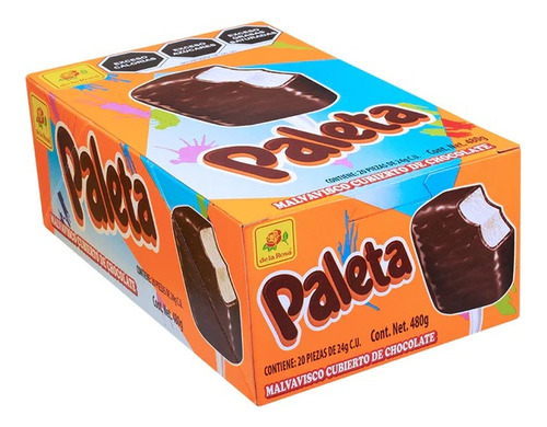 Paleta De Malvavisco Con Chocolate De La Rosa 20 Piezas