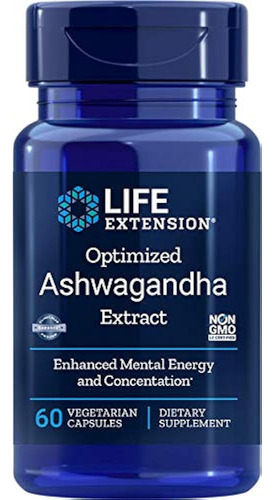 Life Extenson Ashwagandha Extract Veg Capsules 60count